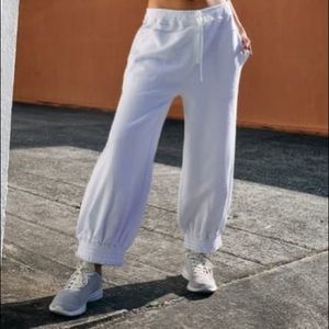 FREE PEOPLE White Ivy League Sweatpants XS